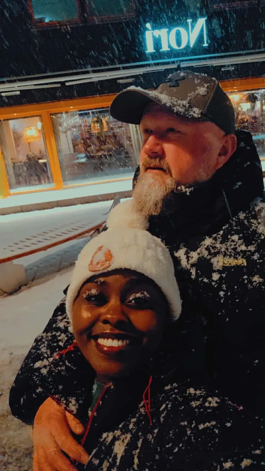 Loise and Lars in the snow